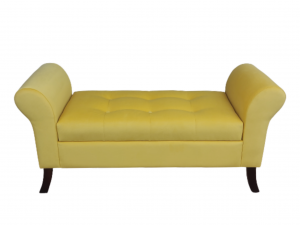 banqueta tipo baul tucson amarillo ocre