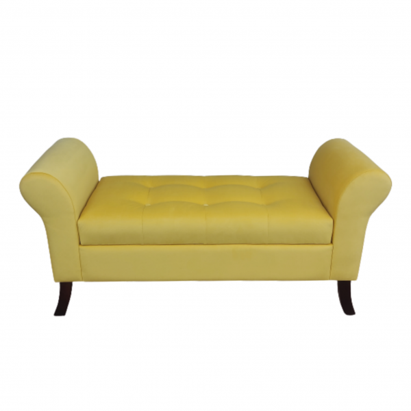 banqueta tipo baul tucson amarillo ocre
