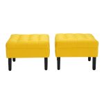 2 Banquetas Porto (variedad de colores en felpa lisa)