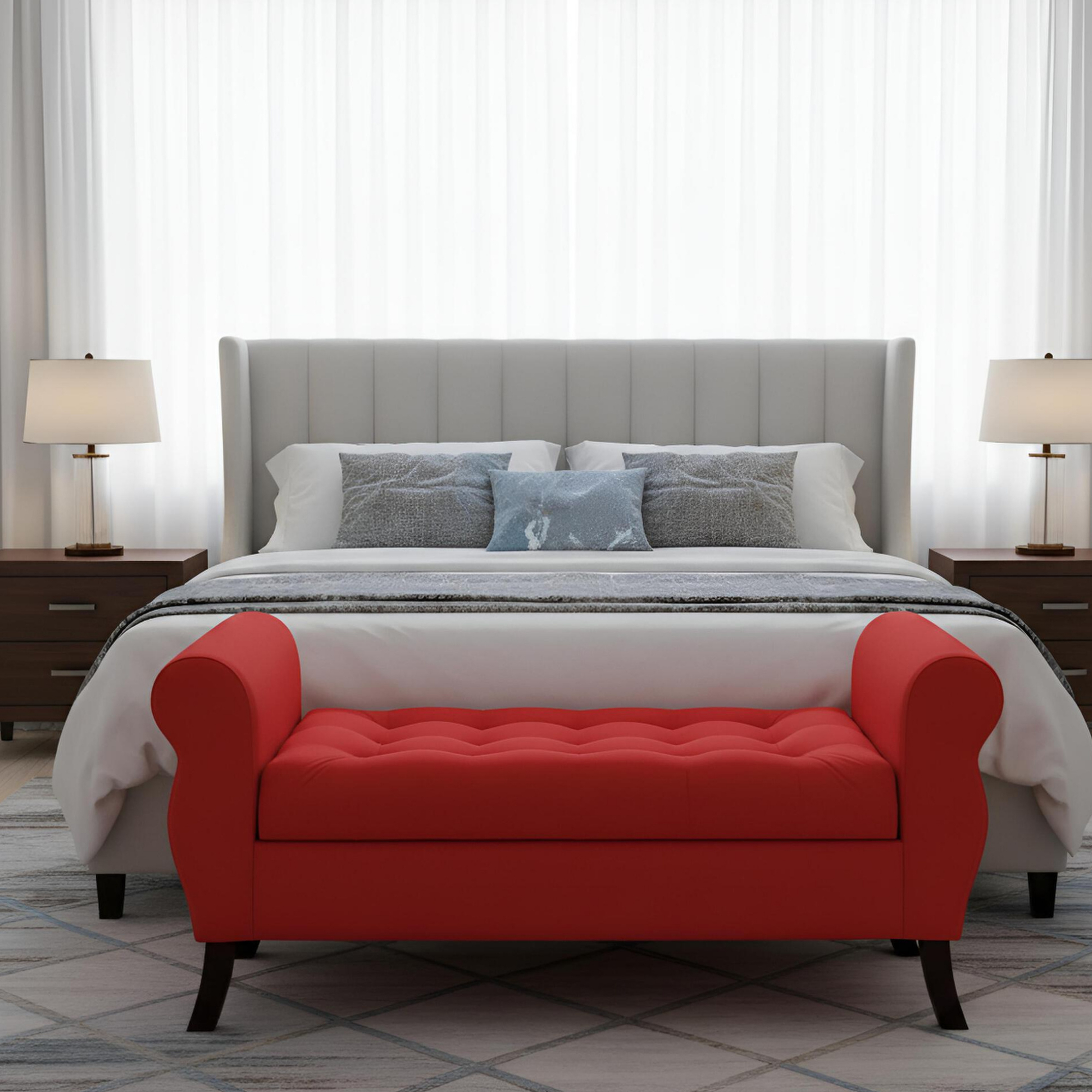 Dimensiones personalizadas 2000x2000 px(47) Banqueta Diva Color Rojo - Imagen 1