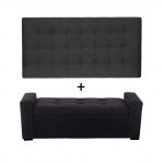 Banqueta + Respaldo de 2 Plazas (Variedad de Colores)
