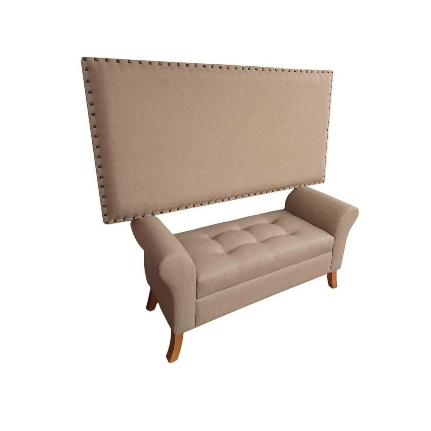 banqueta-respaldo.jpeg Banqueta Baúl + Respaldo de Cama Tachas 2 Plazas (variedad de colores) - Imagen 1