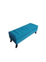 Banqueta Portofino Color Turquesa Patas Curvas - Imagen 2